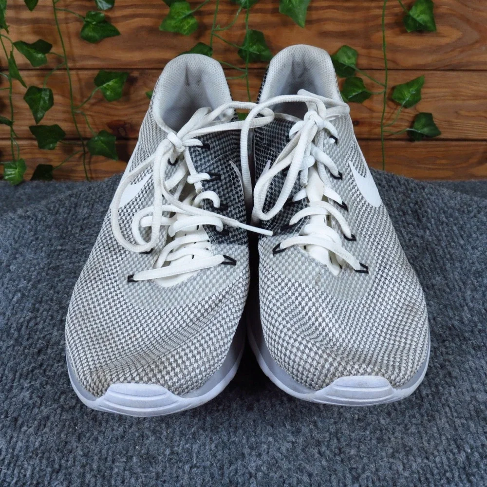 Nike Tanjun Racer Women Running Shoes‎ Size 10 Athletic White Black Grey Mesh